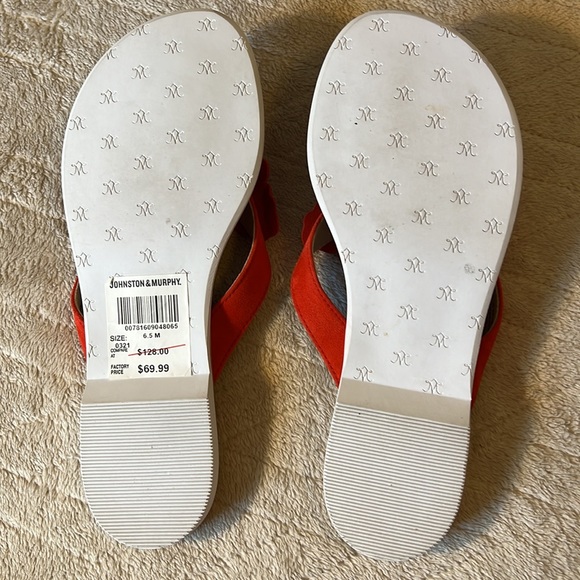 Johnston & Murphy sandals, red, size 6.5, with tags. - Picture 3 of 5